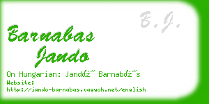 barnabas jando business card